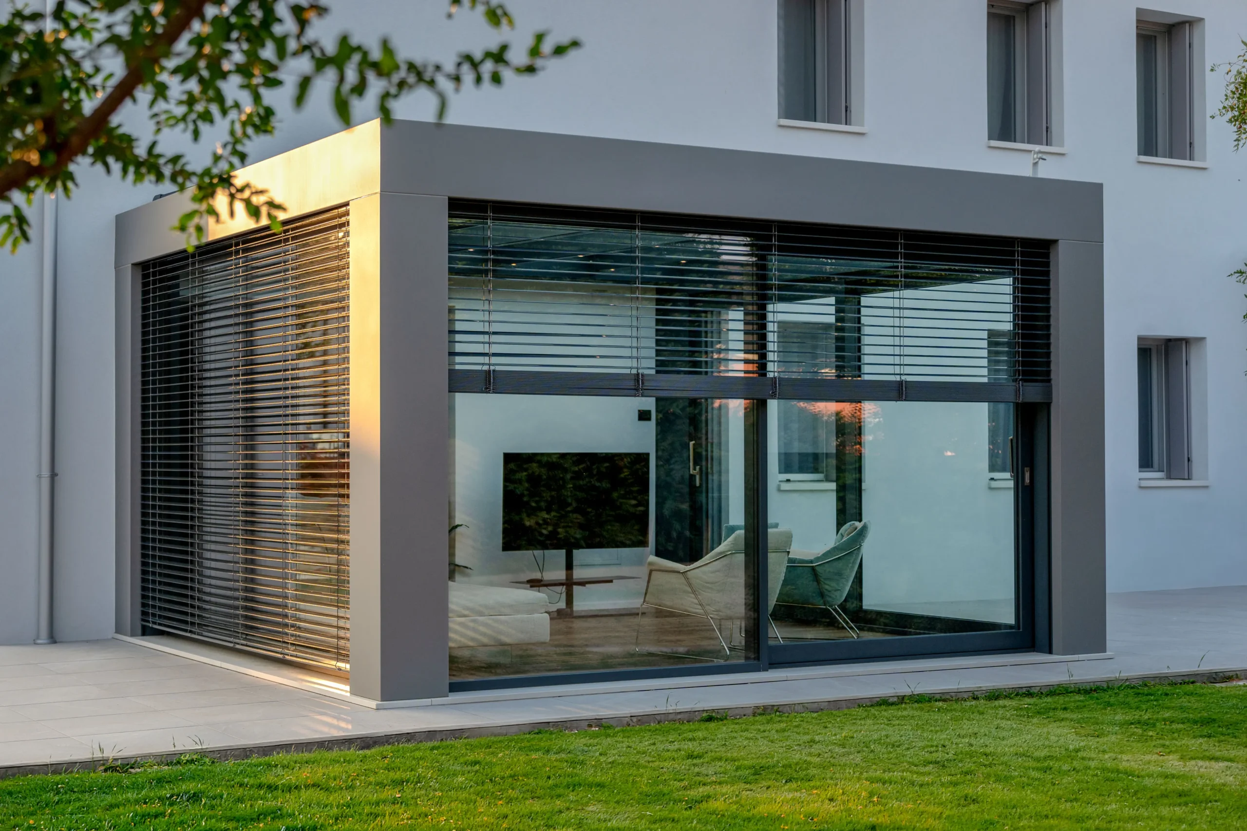 Dettagli tecnici del giardino d'inverno Line Qubo